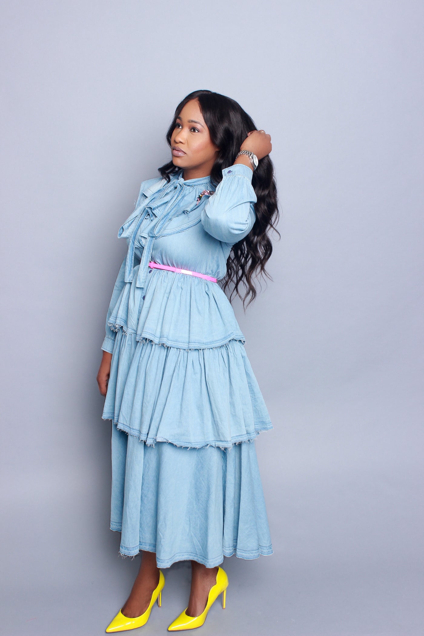 Too Fancy Denim Layered Dress – Areyah's Kloset