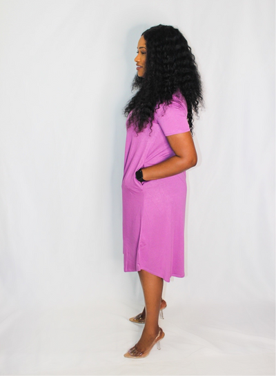 The Essential Dress-Dk Mauve