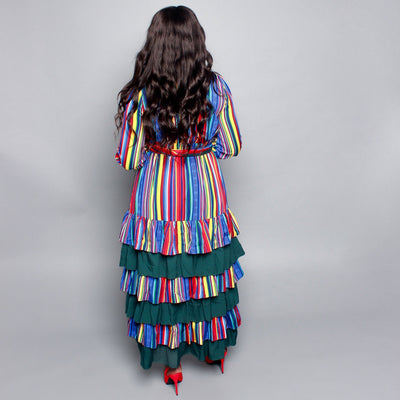 Too Fancy Multicolored Layered Dress